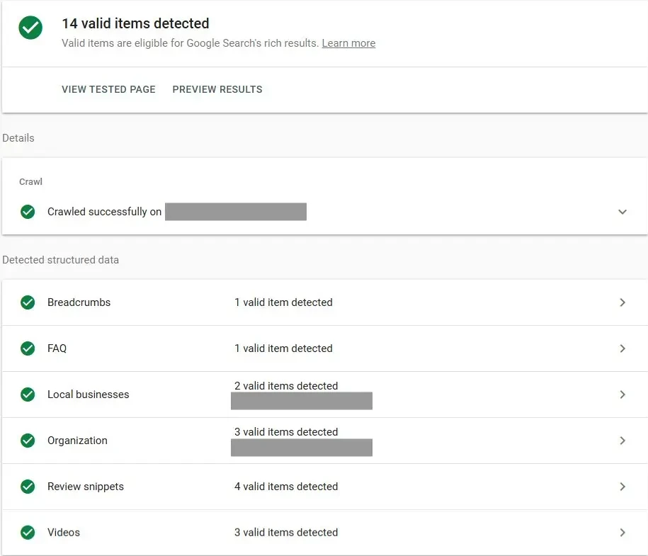 Raddito.com Schema data items