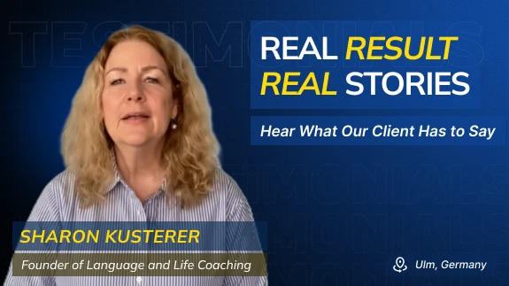 Client Testimonial Thumbnail - Sharon Kusterer - Language & Life Coaching​