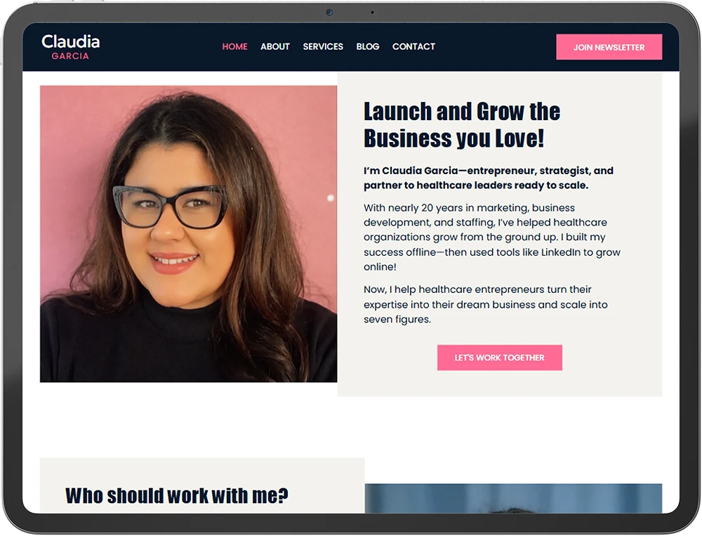 Claudia Garcia Consultant Website