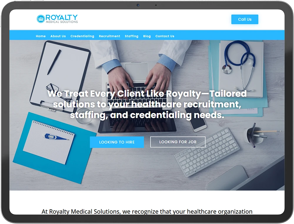 Healthcare Staffing & Recruitment Website